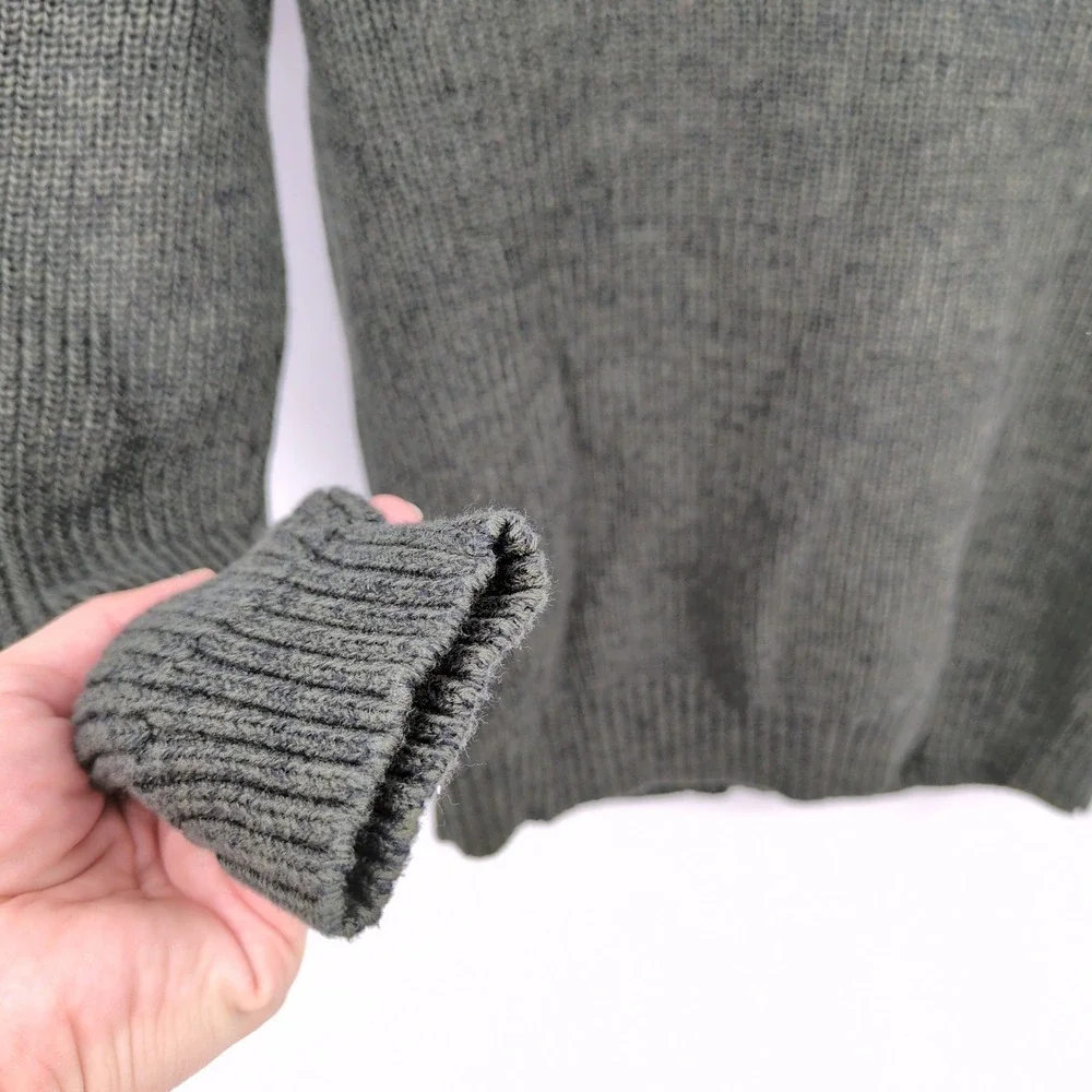 Eddie Bauer Men's Shawl‎ Collar Sweater Green 100% Cotton Small Chunky Outdoor - Picture 5 of 10